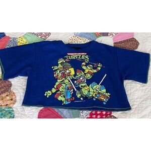 Vtg Teenage Mutant Ninja Turtles Shirt Wormser Michelangelo USA 90s